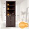 Free Standing Tall Bathroom Corner Storage Cabinet with 3 Shelves